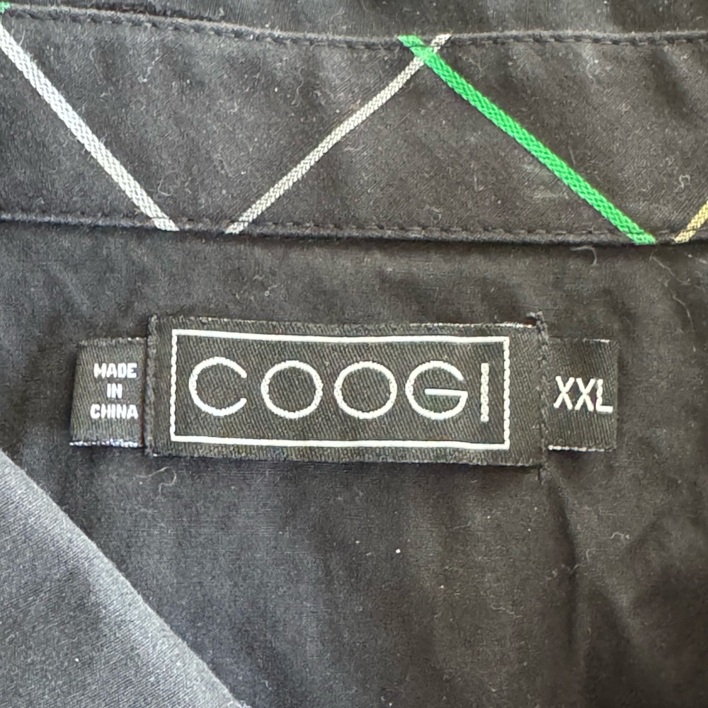 Coogi Australia 1969 Shirt Mens Black Camp Cotton Button Pocket Embroidered 2XL - Picture 4 of 6